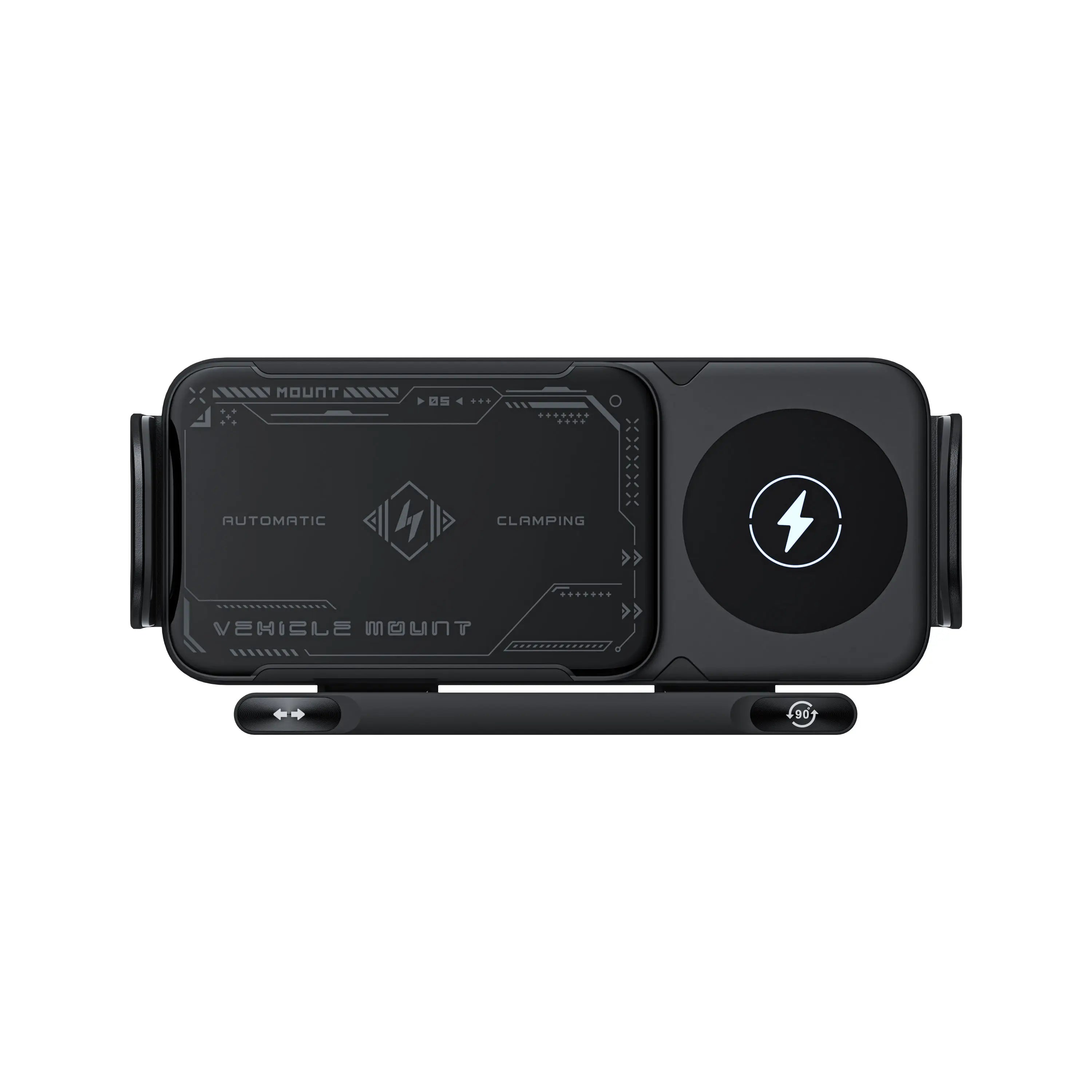 Auto-Lock Arms Car Charging Phone Holder