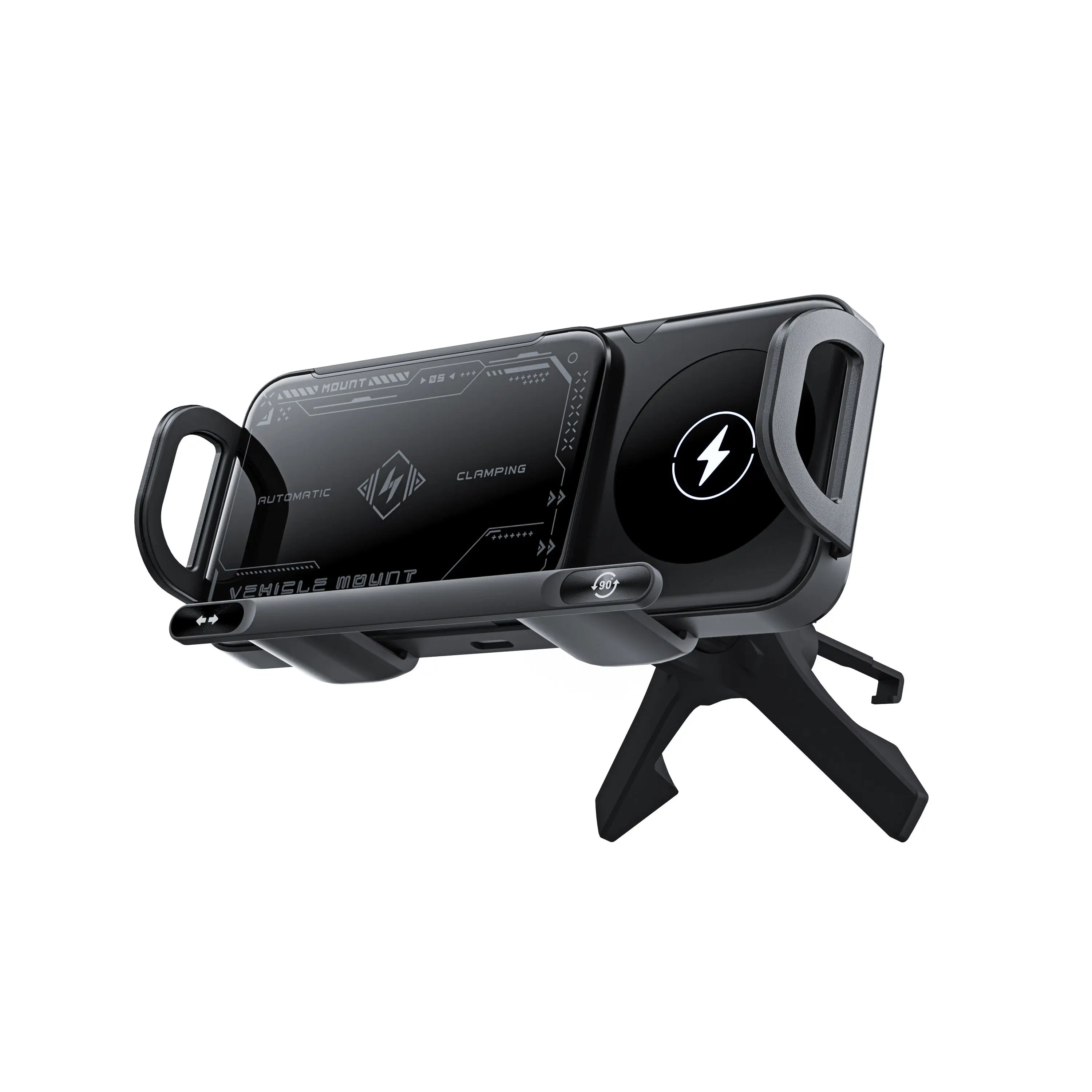 Auto-Lock Arms Car Charging Phone Holder