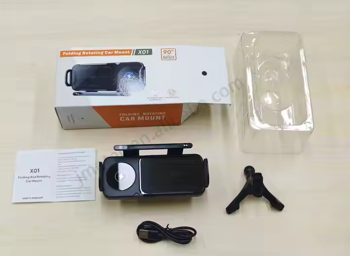 Auto-Lock Arms Car Charging Phone Holder