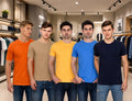 Men's Solid Round Neck Polycotto Multicolor T-Shirt (Pack of 5)